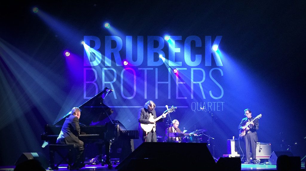 Brubeck Brothers Quartet having concert on the stage